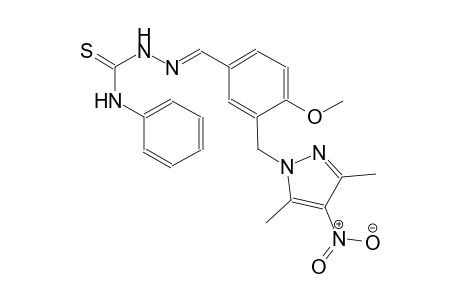 3-[(3,5-dimethyl-4-nitro-1H-pyrazol-1-yl)methyl]-4-methoxybenzaldehyde N-phenylthiosemicarbazone