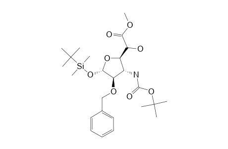 (+)-METHYL-((TERT.-BUTYL)-DIMETHYLSILYL-2-O-BENZYL-3-[(TERT.-BUTOXY)-CARBONYLAMINO]-3-DEOXY-ALPHA-D-ALTROFURANOSID)-URONATE