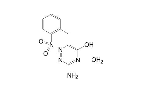 3-AMINO-6-(o-NITROBENZYL)-as-TRIAZIN-5-OL, HYDRATE