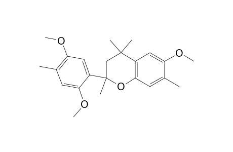 2H-1-Benzopyran, 2-(2,5-dimethoxy-4-methylphenyl)-3,4-dihydro-6-methoxy-2,4,4,7-tetramethyl-