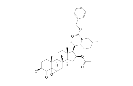 (22S,25R)-3-BETA-HYDROXY-16-BETA-ACETOXY-22,26-N-CBZ-EPIMINOCHOLESTAN-5,6-OXIDO-4-ONE