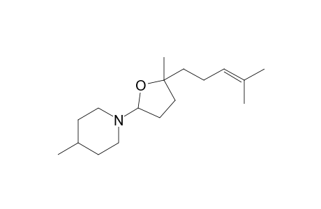 4-methyl-1-[5-methyl-5-(4-methylpent-3-enyl)tetrahydrofuran-2-yl]piperidine