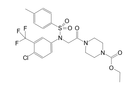 1-piperazinecarboxylic acid, 4-[[[4-chloro-3-(trifluoromethyl)phenyl][(4-methylphenyl)sulfonyl]amino]acetyl]-, ethyl ester
