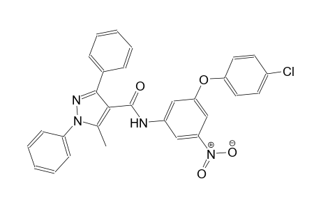 N-[3-(4-chlorophenoxy)-5-nitrophenyl]-5-methyl-1,3-diphenyl-1H-pyrazole-4-carboxamide