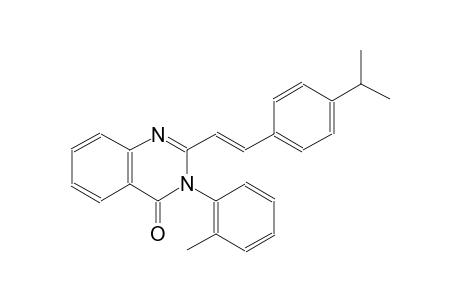2-[(E)-2-(4-isopropylphenyl)ethenyl]-3-(2-methylphenyl)-4(3H)-quinazolinone