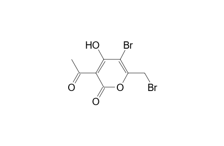 2H-Pyran-2-one, 3-acetyl-5-bromo-6-(bromomethyl)-4-hydroxy-