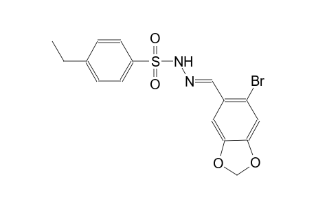 N'-[(E)-(6-bromo-1,3-benzodioxol-5-yl)methylidene]-4-ethylbenzenesulfonohydrazide