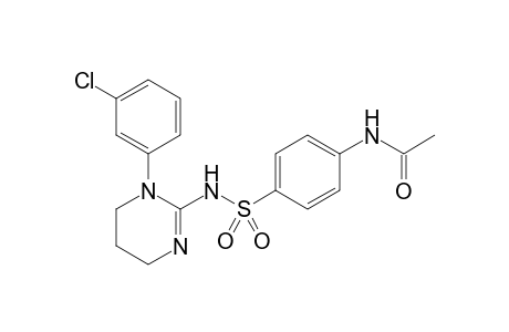 N-[4-[[1-(3-chlorophenyl)-5,6-dihydro-4H-pyrimidin-2-yl]sulfamoyl]phenyl]acetamide