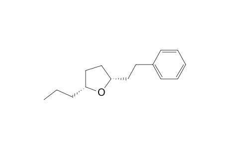 Furan, tetrahydro-2-(2-phenylethyl)-5-propyl-, cis-