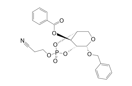 2-CYANOETHYL-BENZYL-3-O-BENZOYL-ALPHA-D-XYLOPYRANOSIDE-2,4-CYCLIC-PHOSPHATE