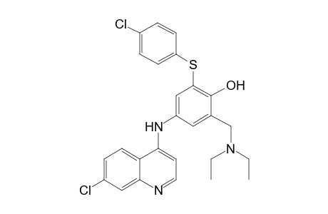 2-[(4-Chlorophenyl)sulfanyl]-4-[(7-chloro-4-quinolinyl)amino]-6-[(diethylamino)methyl]phenol