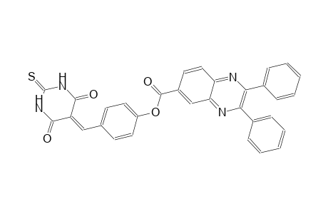 4-[(4,6-dioxo-2-thioxotetrahydro-5(2H)-pyrimidinylidene)methyl]phenyl 2,3-diphenyl-6-quinoxalinecarboxylate
