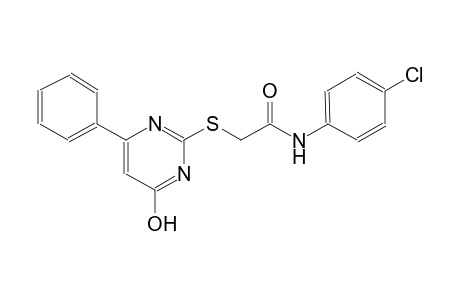 N-(4-chlorophenyl)-2-[(4-hydroxy-6-phenyl-2-pyrimidinyl)sulfanyl]acetamide