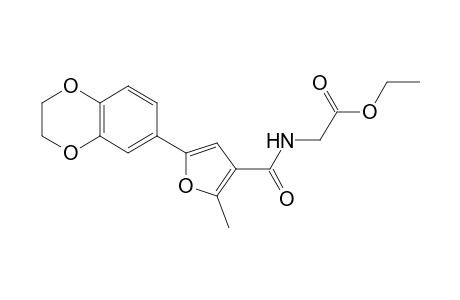 2-[[5-(2,3-dihydro-1,4-benzodioxin-6-yl)-2-methyl-3-furoyl]amino]acetic acid ethyl ester