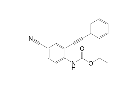 Ethyl N-[4-cyano-2-(2-phenylethynyl)phenyl]carbamate