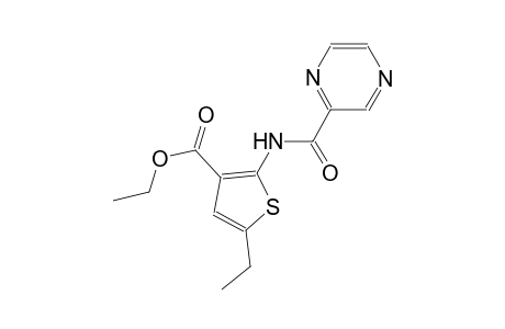 ethyl 5-ethyl-2-[(2-pyrazinylcarbonyl)amino]-3-thiophenecarboxylate