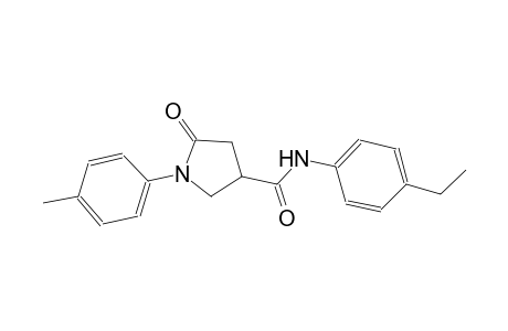 3-pyrrolidinecarboxamide, N-(4-ethylphenyl)-1-(4-methylphenyl)-5-oxo-