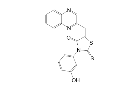 4-thiazolidinone, 3-(3-hydroxyphenyl)-5-(2-quinoxalinylmethylene)-2-thioxo-, (5E)-