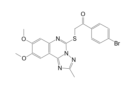 1-(4-bromophenyl)-2-[(8,9-dimethoxy-2-methyl[1,2,4]triazolo[1,5-c]quinazolin-5-yl)sulfanyl]ethanone