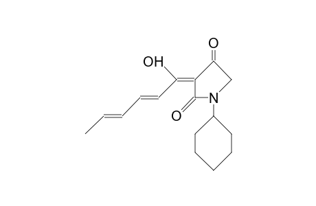 1-Cyclohexyl-3-sorbyl-pyrrolidine-2,4-dione