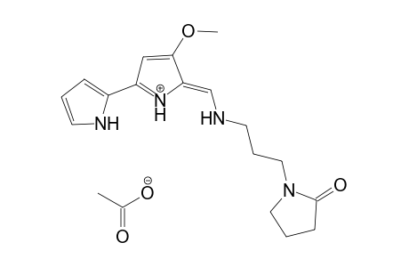 (2Z)-3-Methoxy-2-{[(3'-(2"'-oxo-1"'-pyrrolidinyl)propyl)amino]methylene}-5-( 1H-pyrrol-2"-yl)-2H-pyrrolium acetate