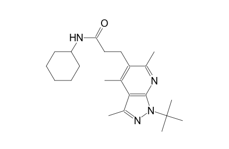 1H-pyrazolo[3,4-b]pyridine-5-propanamide, N-cyclohexyl-1-(1,1-dimethylethyl)-3,4,6-trimethyl-