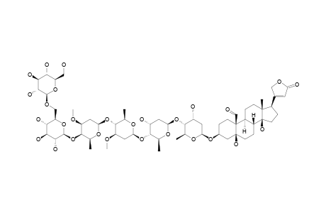 #4;STROPHANTHIDIN-3-O-BETA-D-GLUCOPYRANOSYL-(1->6)-O-BETA-D-GLUCOPYRANOSYL-(1->4)-O-BETA-D-DIGINOPYRANOSYL-(1->4)-O-BETA-D-OLEANDROPYRANOSYL-(1->4)-O-BETA-D-DI