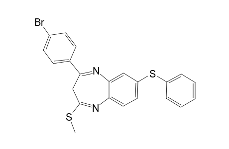 2-METHYLTHIO-3H-4-(PARA-BROMOPHENYL)-7-PHENYLTHIO-1,5-BENZO-DIAZEPINE