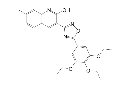 7-methyl-3-[5-(3,4,5-triethoxyphenyl)-1,2,4-oxadiazol-3-yl]-2-quinolinol