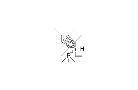 /.eta.-5/-Pentamethyl-cyclopentadienyl-trimethylphosphino-vinyl iridium hydride