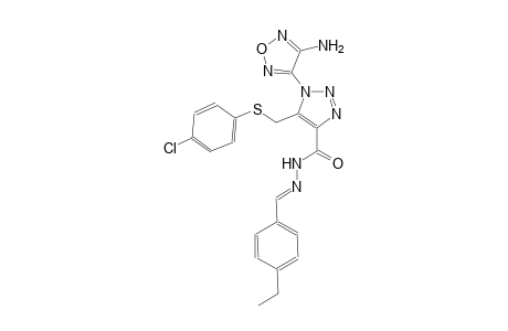 1-(4-amino-1,2,5-oxadiazol-3-yl)-5-{[(4-chlorophenyl)sulfanyl]methyl}-N'-[(E)-(4-ethylphenyl)methylidene]-1H-1,2,3-triazole-4-carbohydrazide