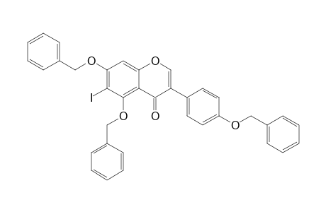 5,7-Dibenzoxy-3-(4-benzoxyphenyl)-6-iodo-chromone