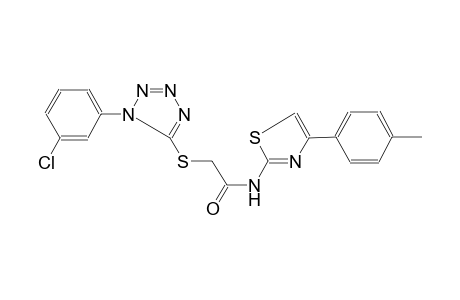acetamide, 2-[[1-(3-chlorophenyl)-1H-tetrazol-5-yl]thio]-N-[4-(4-methylphenyl)-2-thiazolyl]-