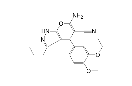 pyrano[2,3-c]pyrazole-5-carbonitrile, 6-amino-4-(3-ethoxy-4-methoxyphenyl)-1,4-dihydro-3-propyl-