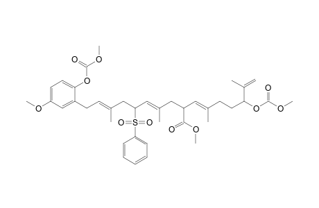 2-[5'-(Benzenesulfonyl)-14'-[(methoxycarbonyl)oxy]-9'-(methoxycarbonyl)-3',7',11',15'-tetramethylhexadeca-2',6',10',15'-tetraenyl]-1-[(methoxycarbonyl)oxy]-4-methoxybenzene