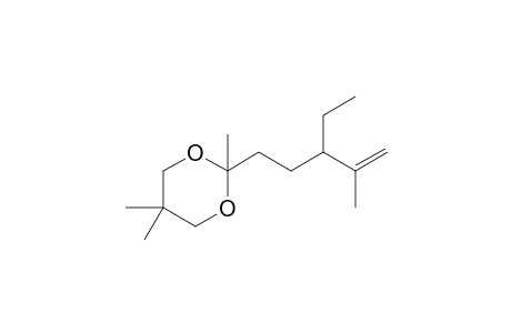 2-(3'-Ethyl-4-methyl-4'-pentenyl)-2,5,5-trimethyl-1,3-dioxane