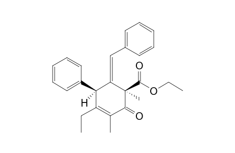 (1R,5R)-4-Ethyl-1,3-dimethyl-2-oxo-5-phenyl-6-[1-phenyl-meth-(Z)-ylidene]-cyclohex-3-enecarboxylic acid ethyl ester