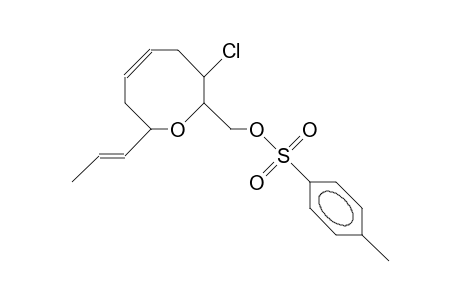 (2S,7S,8S)-7-Chloro-3,6,7,8-tetrahydro-2-(1-propenyl)-8-([4-tolylsulfonyloxy]-methyl)-2H-oxocin