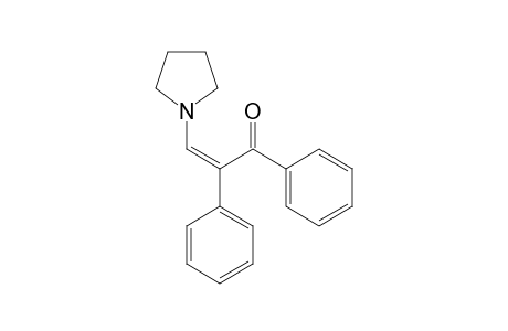 1-OXO-3-PYRROLIDINO-1,2-DIPHENYL-2-PROPENE