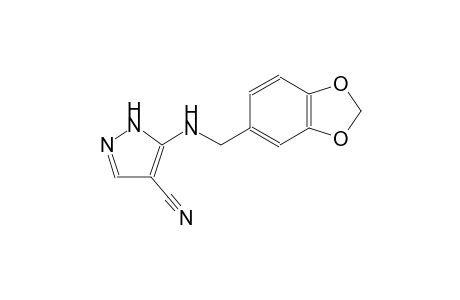 1H-pyrazole-4-carbonitrile, 5-[(1,3-benzodioxol-5-ylmethyl)amino]-