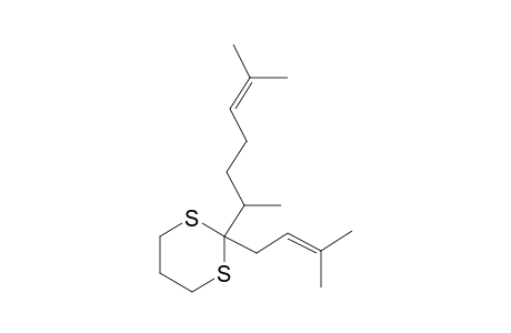 2-(1,5-Dimethylhex-4-enyl)-2-(3-methylbut-2-enyl)-1,3-dithiane