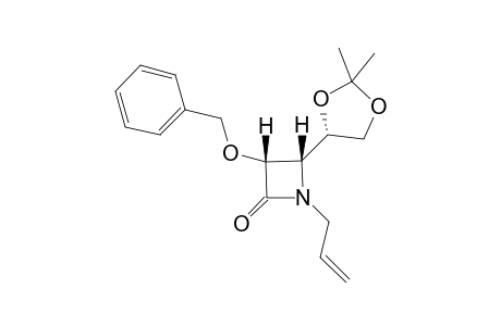 (+)-cis-1-Allyl-3-(R)-benzyloxy-4(S)-(2,2-dimethyl-[1,3]dioxolan-4(S)-yl)azetidin-2-one