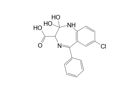 7-Chloranyl-2,2-bis(oxidanyl)-5-phenyl-1,3-dihydro-1,4-benzodiazepine-3-carboxylic acid