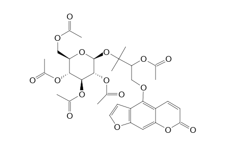 4-[2-Hydroxy-3-methyl-3-[(2S,3R,4S,5S,6R)-3,4,5-trihydroxy-6-(hydroxymethyl)oxan-2-yl]oxybutoxy]furo[3,2-G]chromen-7-one, pentaacetate