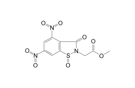 Acetic acid, 2-(3H-4,6-dinitro-3-oxo-1,2-benzisothiazol-2-yl)-1-oxide, methyl ester