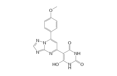 5-(6-Hydroxy-1H-pyrimidine-2,4-dion-5-yl)-7-(4-methoxyphenyl)-1,2,4-triazole[1,5-a]pyrimidine