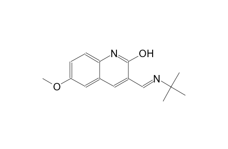 3-((E)-{[(E)-1,1-dimethylethyl]imino}methyl)-6-methoxy-2-quinolinol
