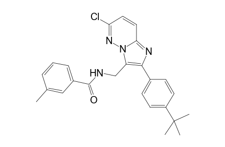 N-[[2-(4-tert-butylphenyl)-6-chloranyl-imidazo[1,2-b]pyridazin-3-yl]methyl]-3-methyl-benzamide