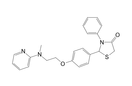 2-(4-(2-(Methyl(pyridin-2-yl)amino)ethoxy)phenyl)-3-phenylthiazolidin-4-one