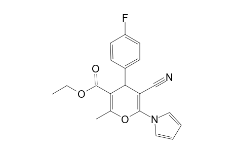 4H-Pyran-3-carboxylic acid, 5-cyano-4-(4-fluorophenyl)-2-methyl-6-(1H-pyrrol-1-yl)-, ethyl ester